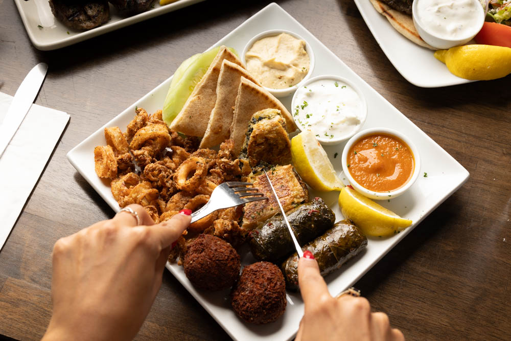Greek appetizers and dips at George’s